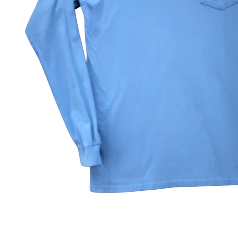 Ivory Ella Mens Large Blue Long Sleeve Patriotic American Flag Elephant Tee